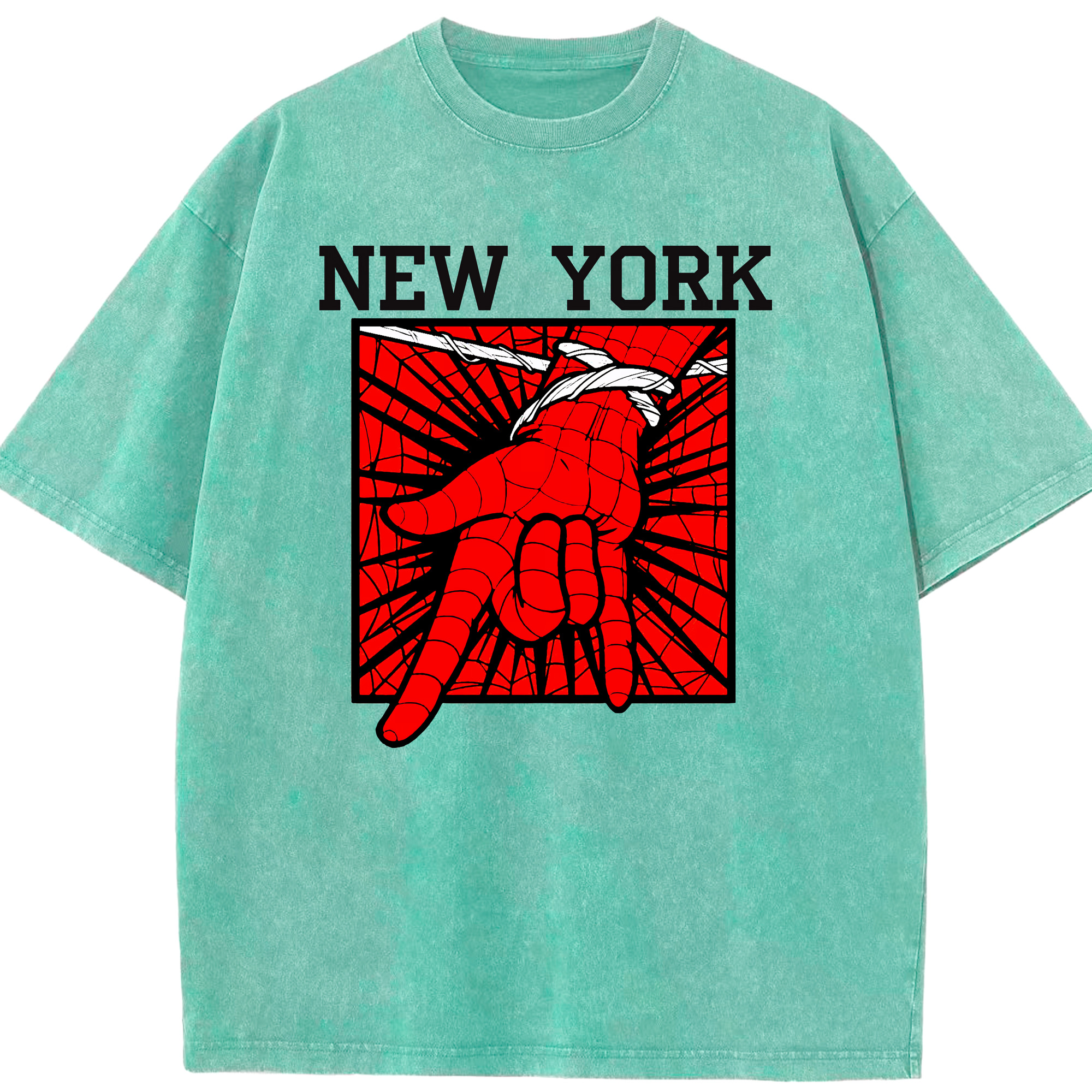（画像用） Spider Man スパイダーマン 綿100% ヴィンテージ風 半袖Tシャツ（フロントプリント）